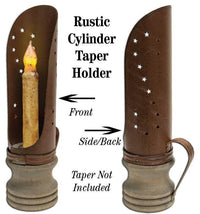 Thumbnail for Punched Candle Holder, Rusty/Blk Taper Holders CWI+ 