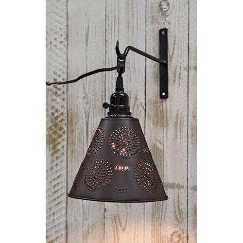 Punched Tin Shade w/Cord - The Fox Decor