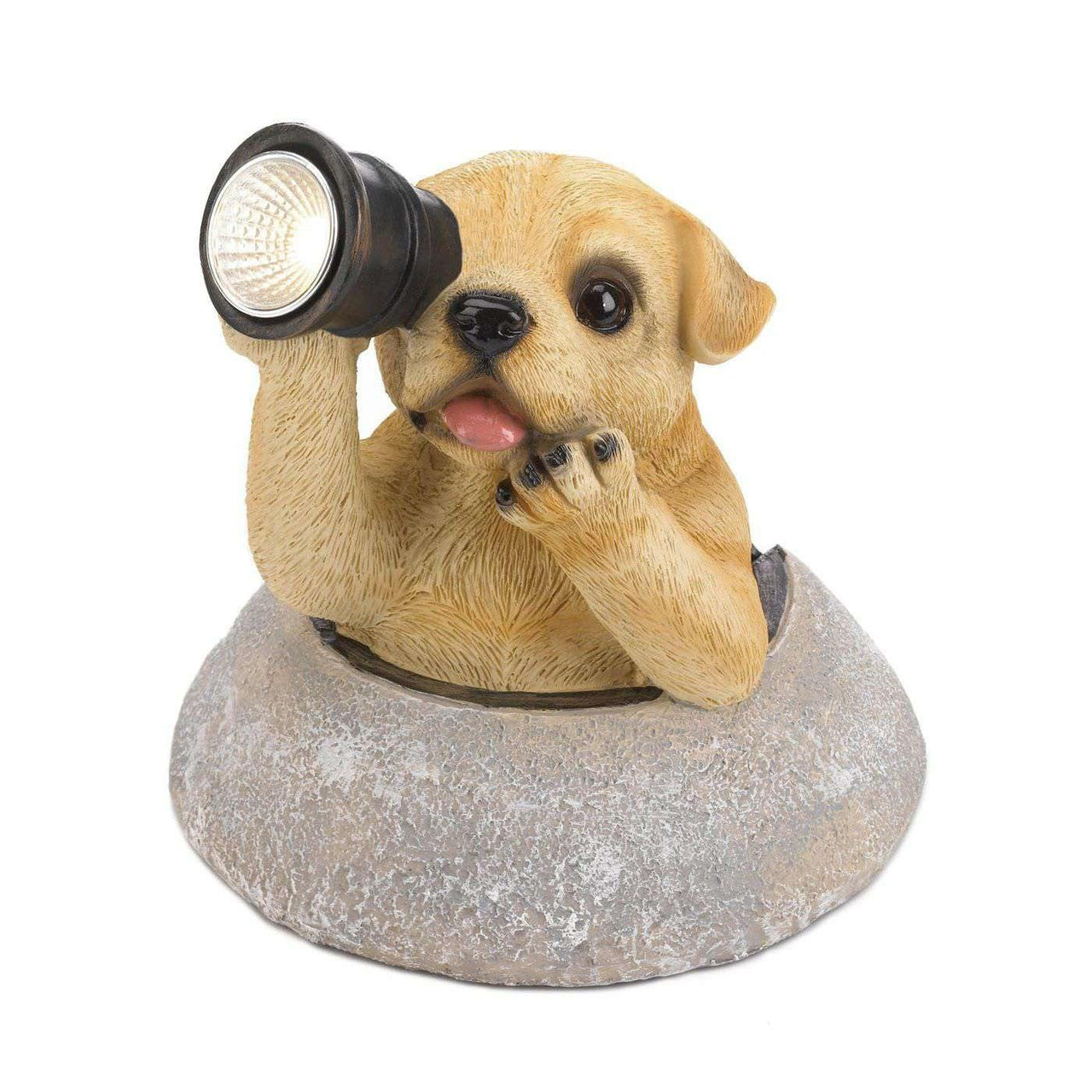 Puppy With Telescope Solar Light - The Fox Decor