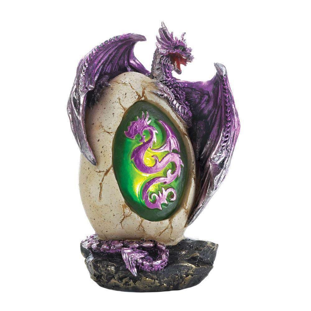 Purple Dragon Egg Statue - The Fox Decor