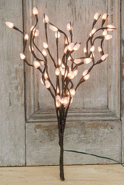 Pussy Willow Lighted Branch - Electric - 19-3/4" Lighted Branches CWI+ 