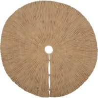 Festive Natural Burlap Ruffled Christmas Tree Skirt 60 VHC Brands - The Fox Decor