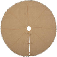 Festive Natural Burlap Christmas Tree Skirt 60 VHC Brands - The Fox Decor