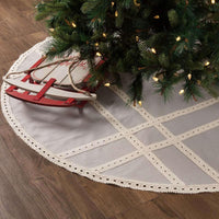 Margot Grey Christmas Tree Skirt 60 VHC Brands - The Fox Decor