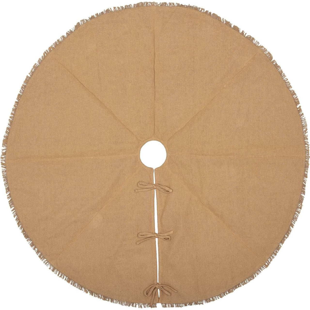 Festive Natural Burlap Christmas Tree Skirt 55 VHC Brands - The Fox Decor