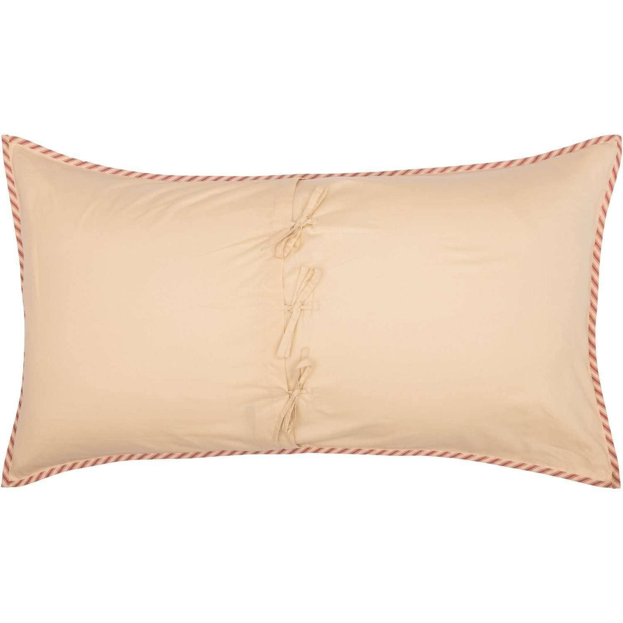 Sawyer Mill Red Ticking Stripe King Sham 21x37 VHC Brands - The Fox Decor