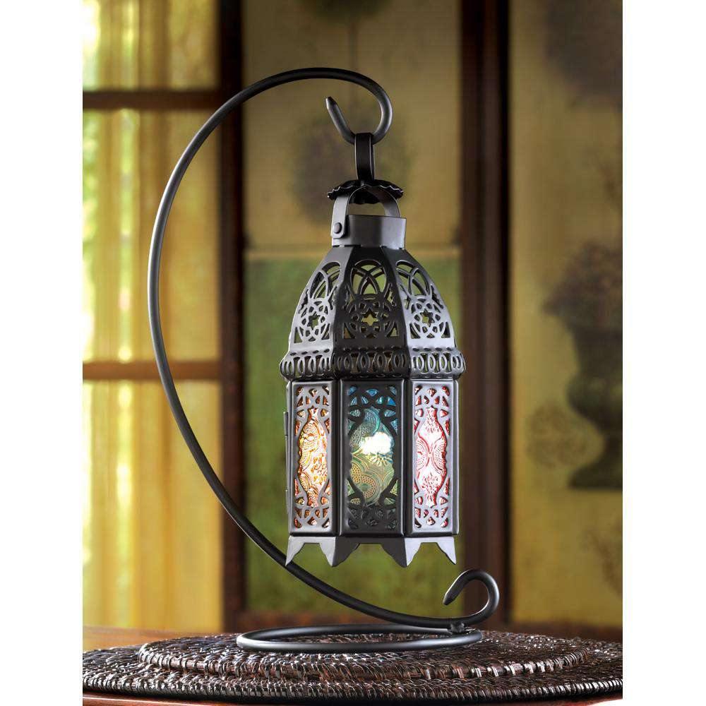 Rainbow Moroccan Stand Lantern - The Fox Decor