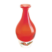 Thumbnail for Red Art Glass Bottleneck Vase