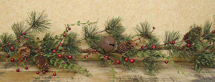 Red Berry Pine Garland - 4ft Garlands CWI+ 