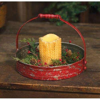 Thumbnail for Red Distressed Metal Tray - The Fox Decor