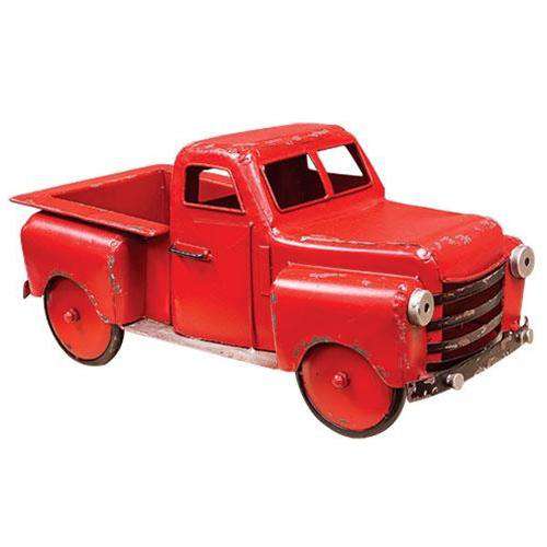 Red Farmhouse Truck christmas decor CWI Gifts 