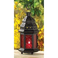 Thumbnail for Red Glass Moroccan Lantern - The Fox Decor