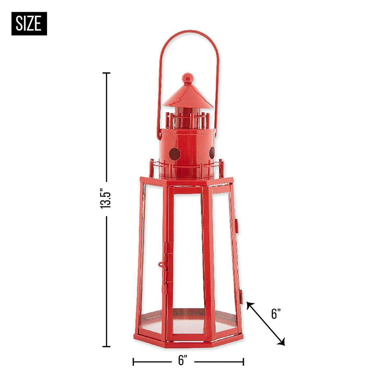 Red Lighthouse Lantern - The Fox Decor