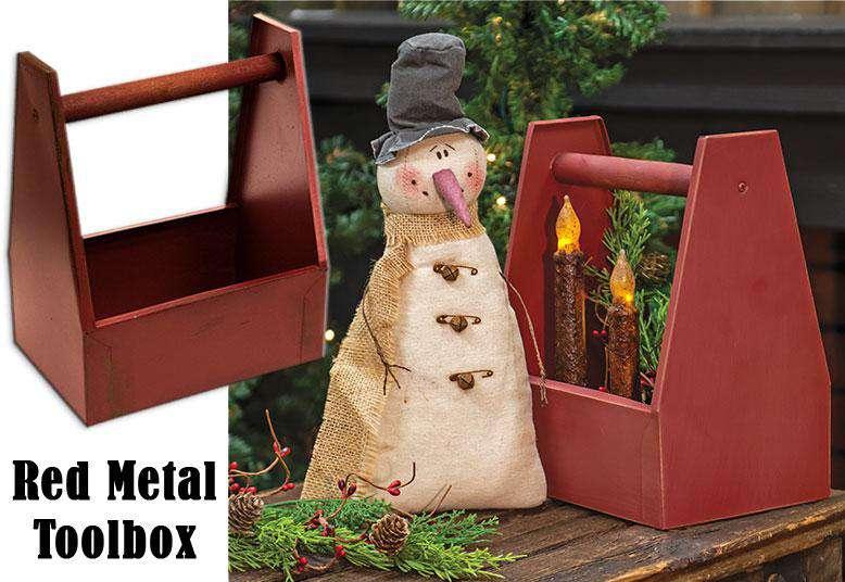 Red Metal Tool Box - The Fox Decor
