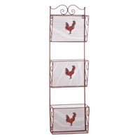 Thumbnail for Red Rooster Triple Basket Organizer