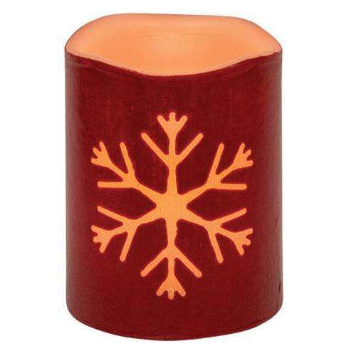 Red Snowflake LED Pillar New In August CWI+ 