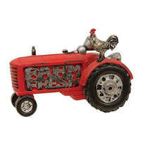 Thumbnail for Resin Farm Fresh Tractor With Rooster Farmhouse Decor CWI+ 
