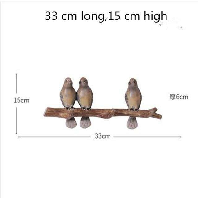 Retro creative bird wall hanging - The Fox Decor