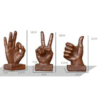 Retro Gesture Bust OK Victory Praise Abstraction Statue - The Fox Decor