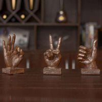 Retro Gesture Bust OK Victory Praise Abstraction Statue - The Fox Decor