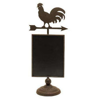 Rooster Chalkboard Pedestal - The Fox Decor
