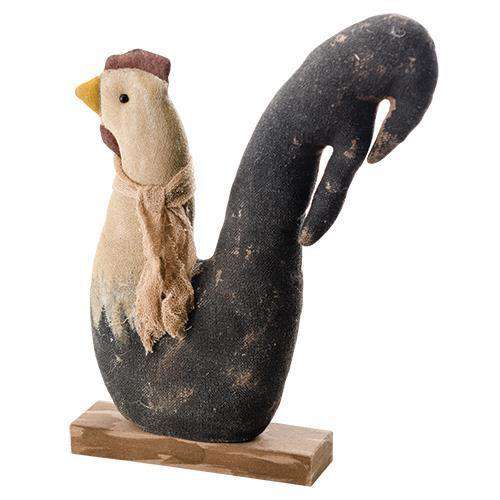 Rooster on Wooden Base Tabletop & Decor CWI+ 