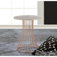 Thumbnail for Rose Gold Base Circle Accent Side Table - The Fox Decor