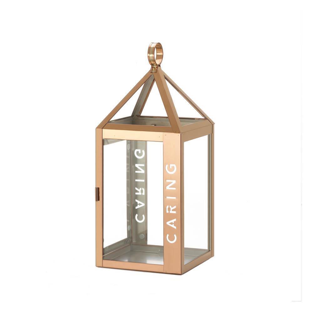 Rose Metal Frame Caring Lantern - The Fox Decor