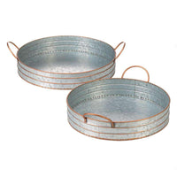 Thumbnail for Round Galvanized Metal Trays