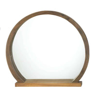 Thumbnail for Round Wooden Mirror With Shelf - The Fox Decor