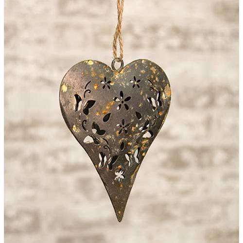 Rustic Heart Ornament Valentine decore CWI+ 
