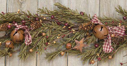 Rustic Holiday Pine Garland, 3 ft Christmas CWI+ 