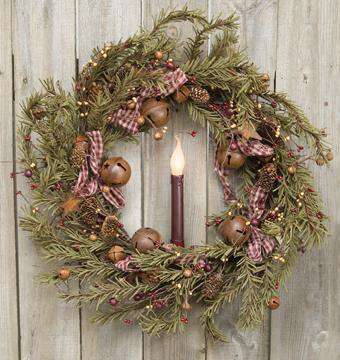 Rustic Holiday Pine Wreath, 22" - The Fox Decor