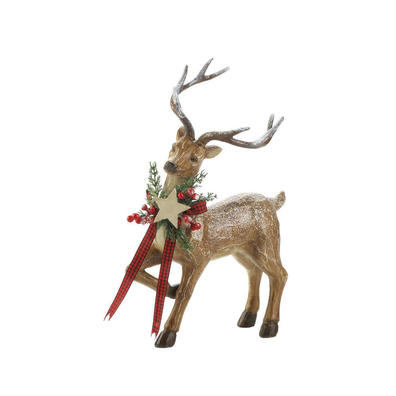 Rustic Holiday Reindeer Figurine