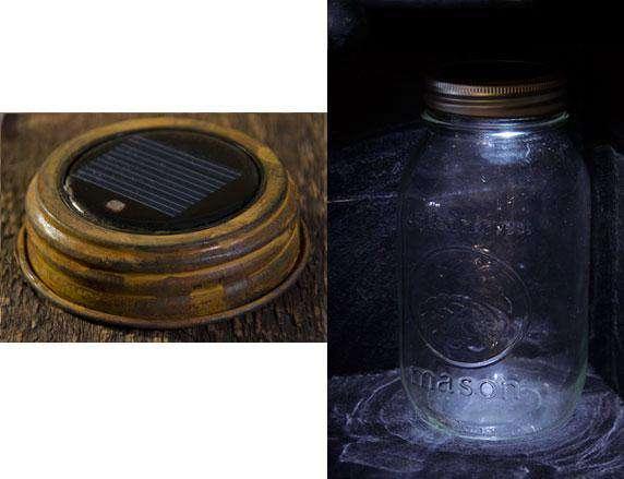 Rustic LED Solar Light Lid Lanterns/Lids CWI+ 