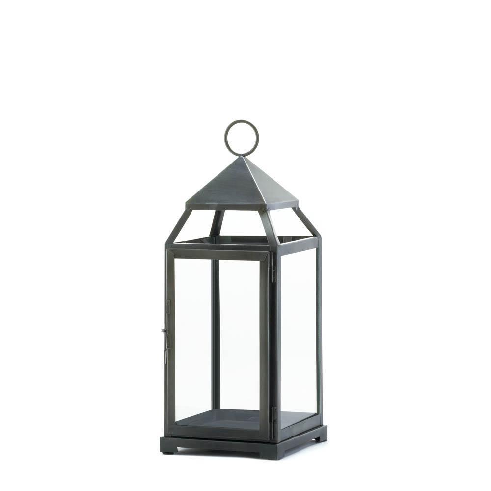 Rustic Silver Contemporary Lantern - The Fox Decor