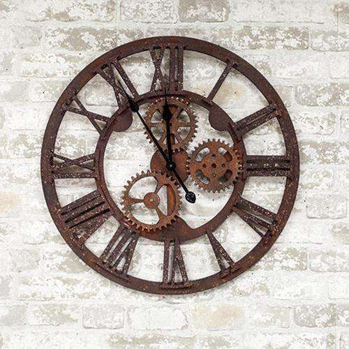 Rustic Steampunk Clock, 24" Country Clocks CWI+ 
