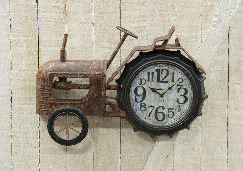 Rustic Tractor Clock Farmhouse Decor CWI+ 
