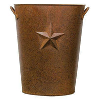Rusty Pail w/Embossed Star - The Fox Decor