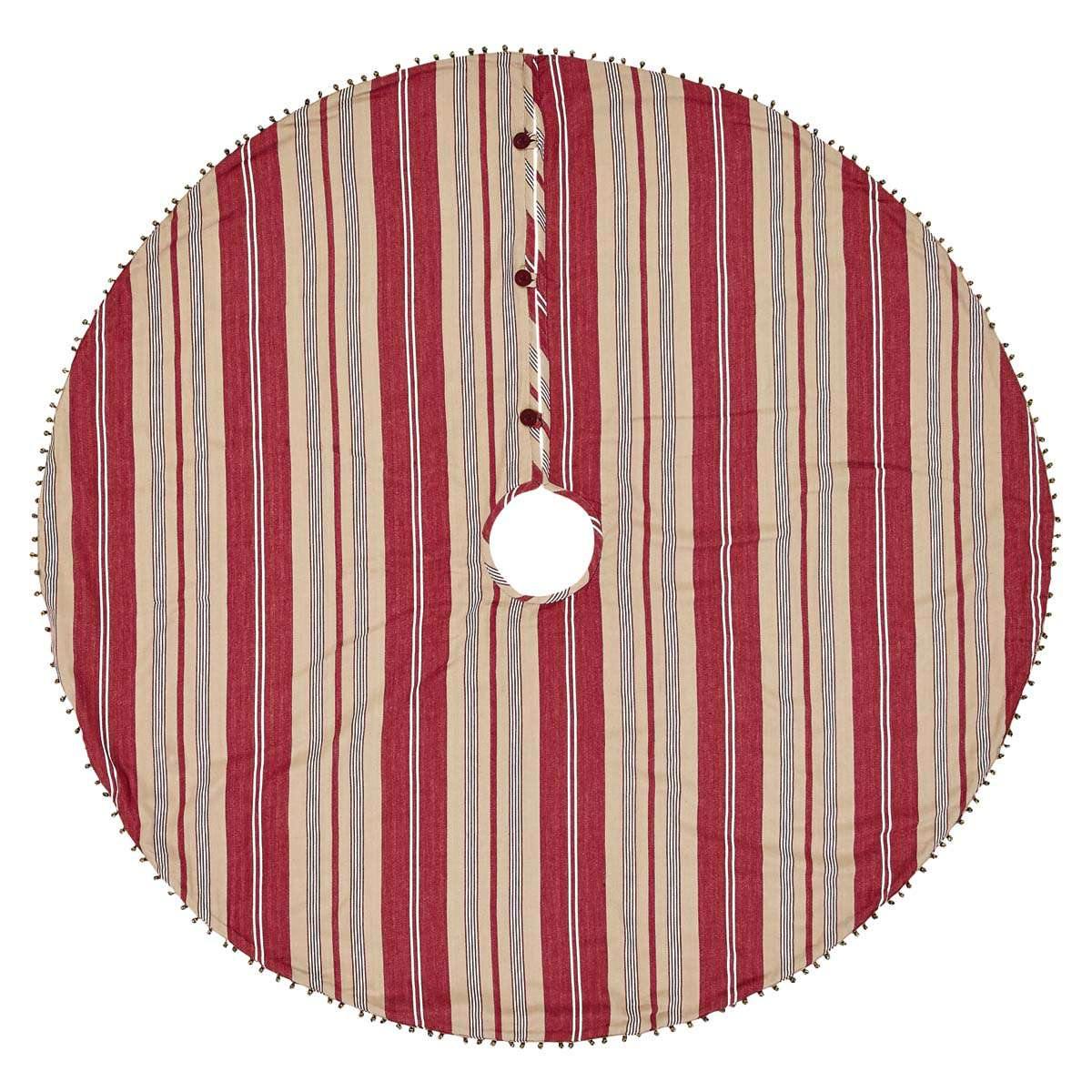 Vintage Stripe Christmas Tree Skirt 48 VHC Brands - The Fox Decor