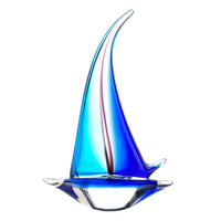 Thumbnail for Sailboat Art Glass Statue