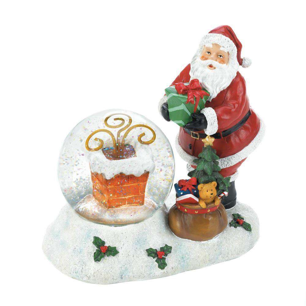 Santa Chimney LED Snow Globe Christmas Collection 