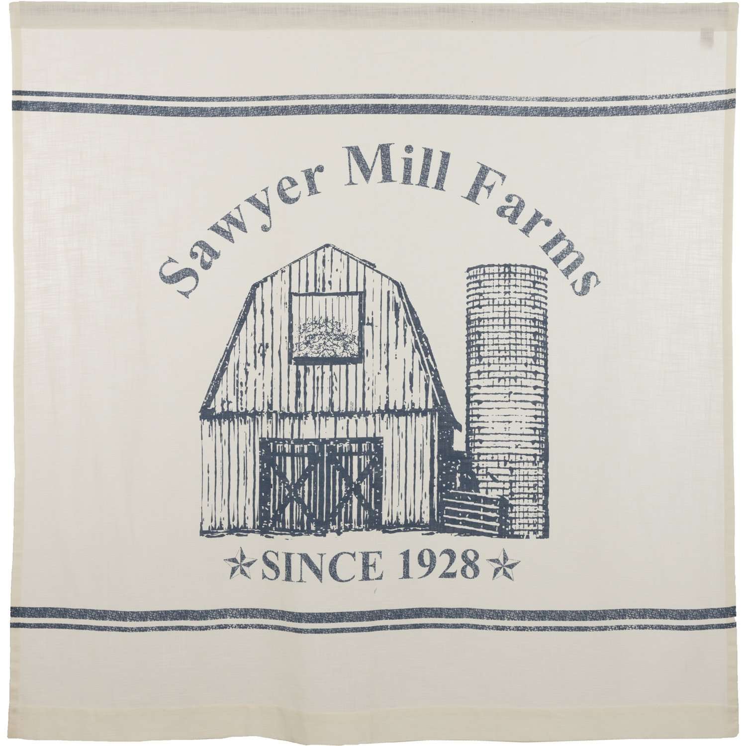 Sawyer Mill Blue Barn Shower Curtain 72