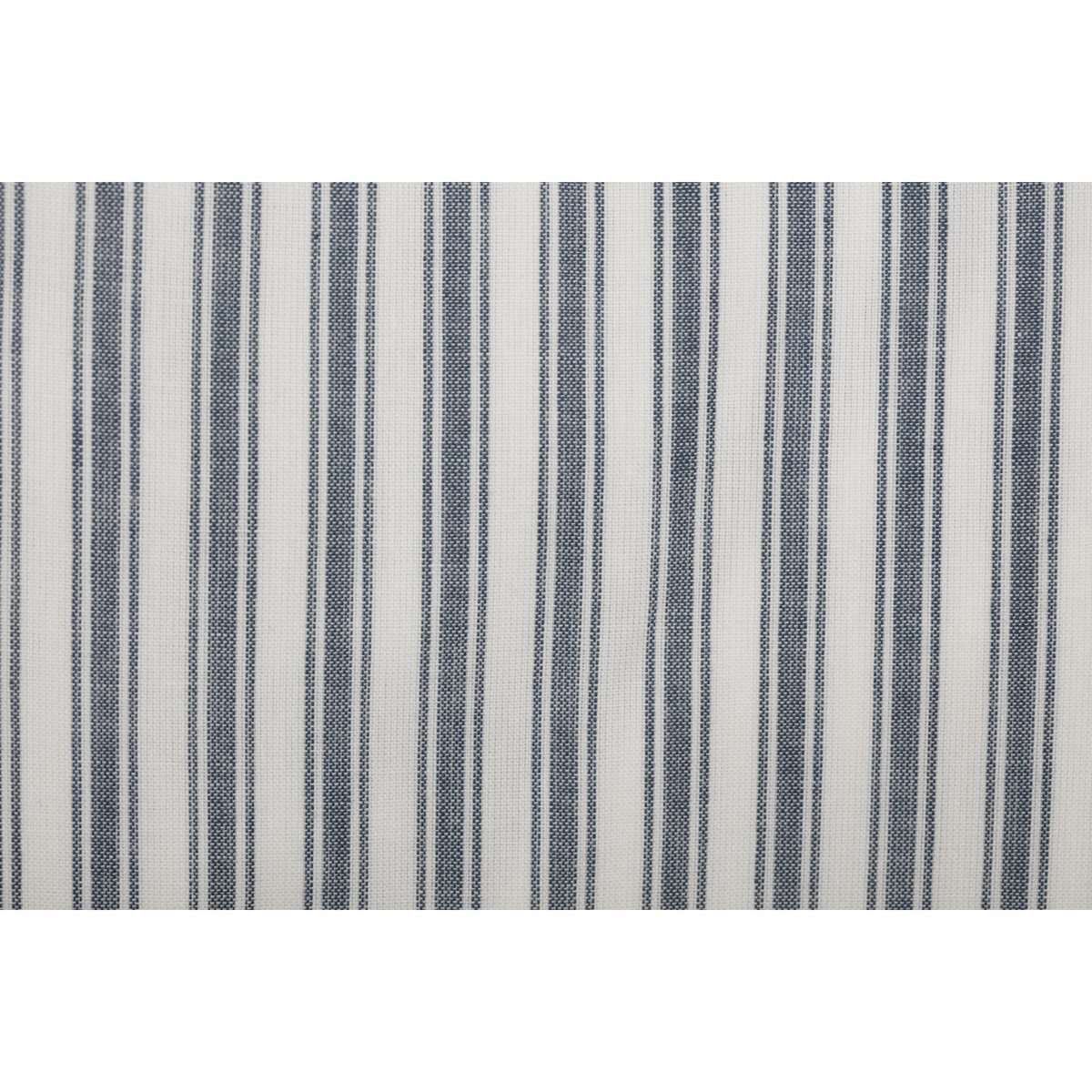 Sawyer Mill Blue/Red/Charcoal Ticking Stripe Shower Curtain 72