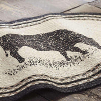 Thumbnail for Sawyer Mill Charcoal Cow Jute Braided Rug Oval rugs VHC Brands 