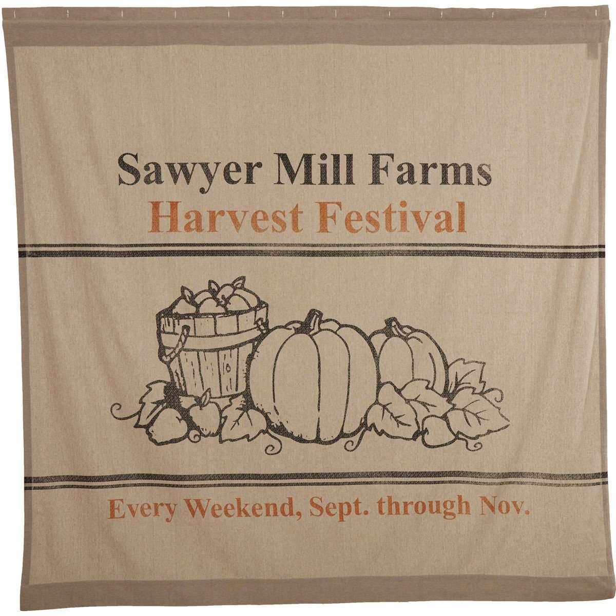 Sawyer Mill Charcoal Harvest Festival Shower Curtain - The Fox Decor