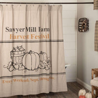 Thumbnail for Sawyer Mill Charcoal Harvest Festival Shower Curtain - The Fox Decor