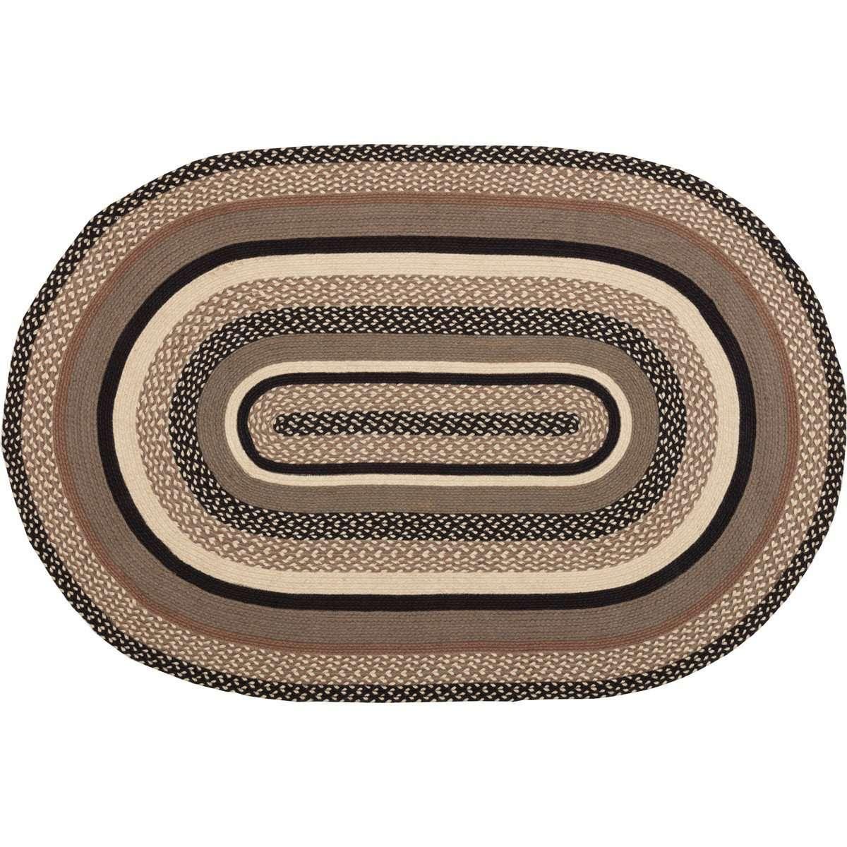 Sawyer Mill Charcoal Jute Braided Oval Rugs VHC Brands - The Fox Decor