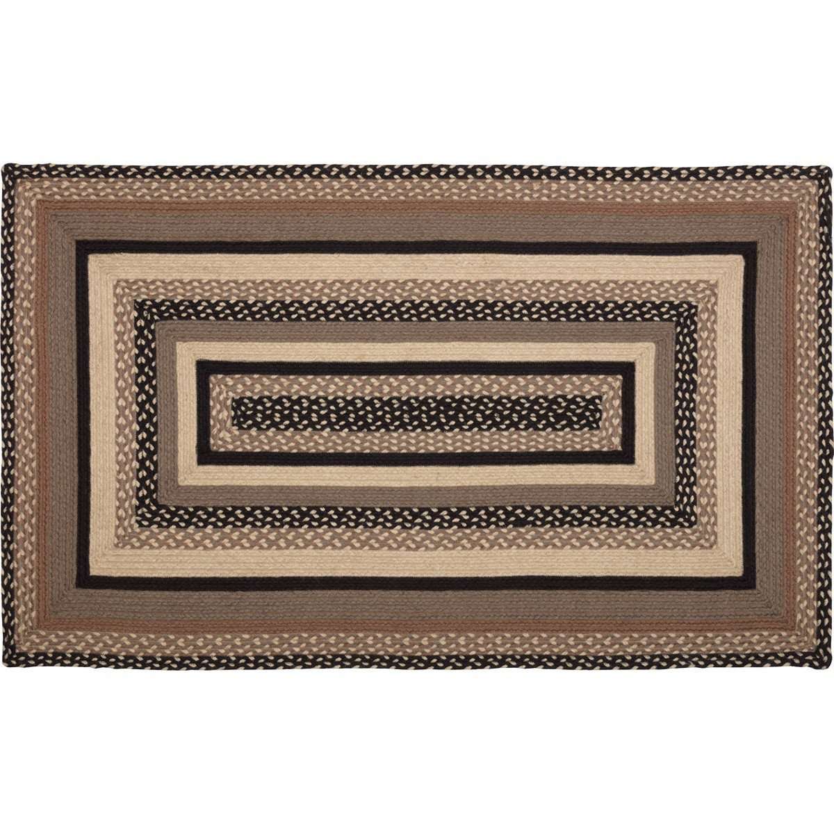 Sawyer Mill Charcoal Jute Braided Rectangle Rugs VHC Brands Rugs VHC Brands 