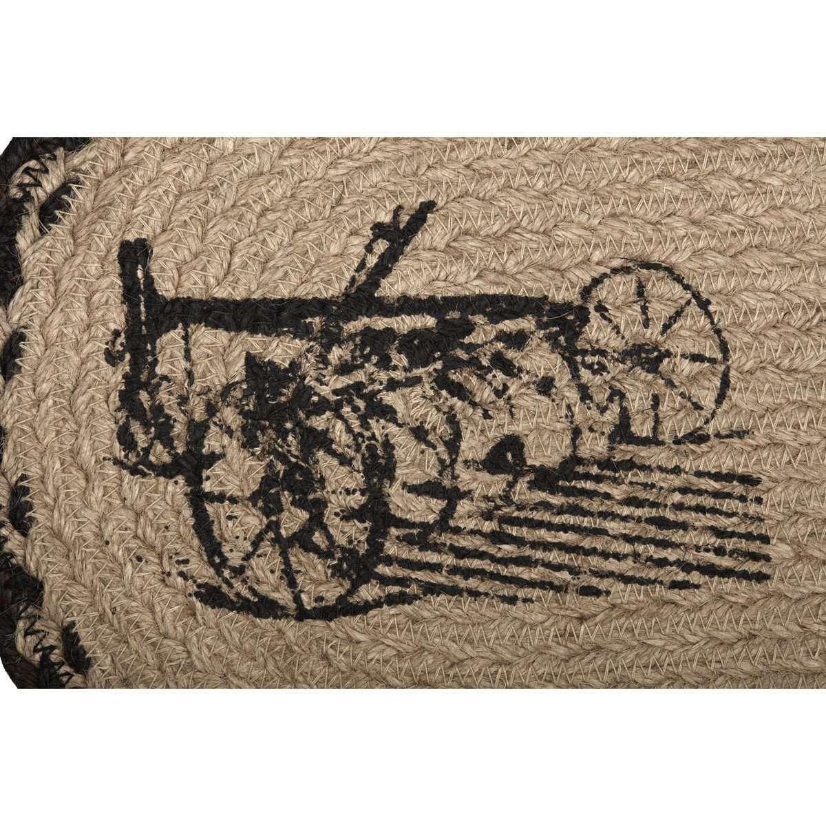 Sawyer Mill Charcoal Plow Braided Jute Rug Oval/Rect VHC Brands rugs VHC Brands 